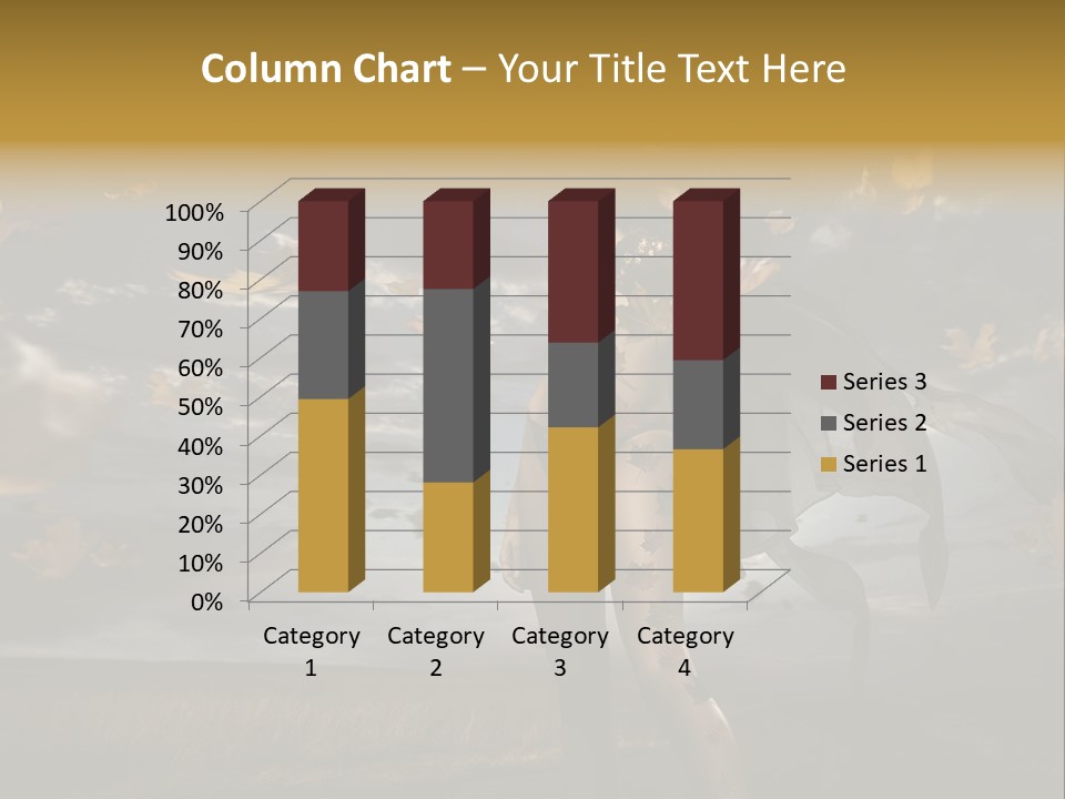 Woman Beautiful Autumn PowerPoint Template