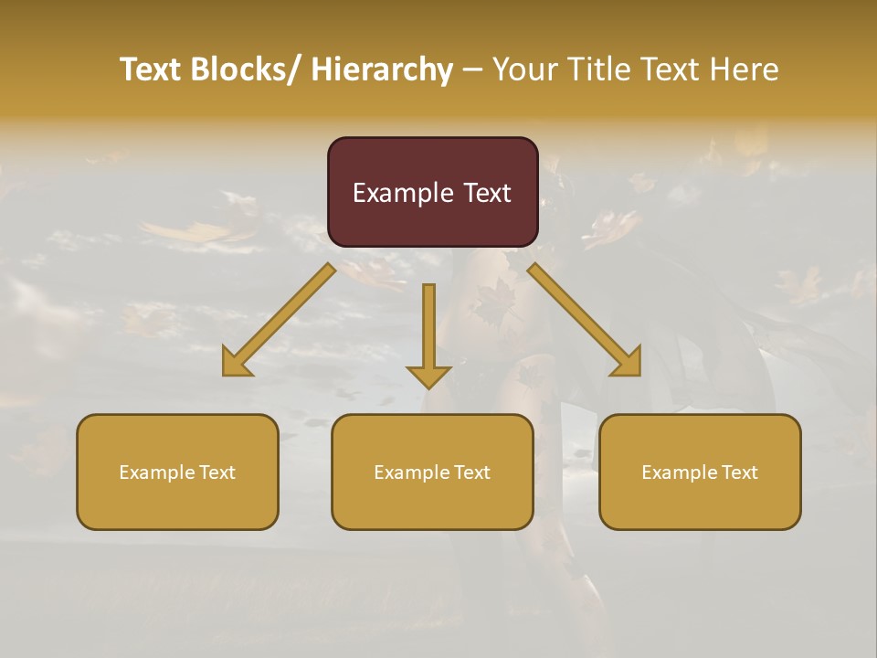 Woman Beautiful Autumn PowerPoint Template