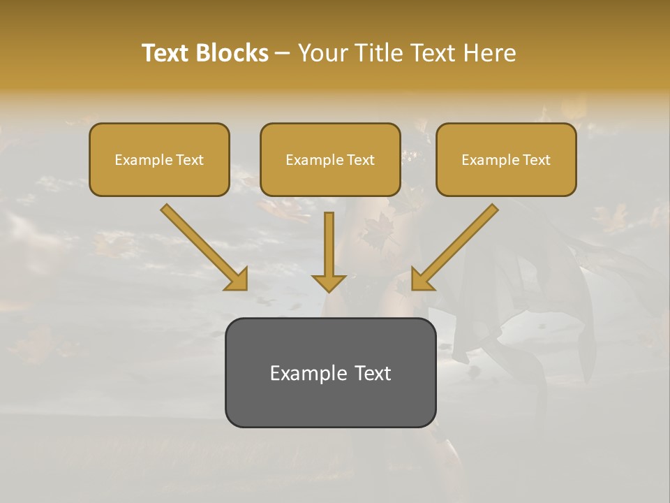 Woman Beautiful Autumn PowerPoint Template