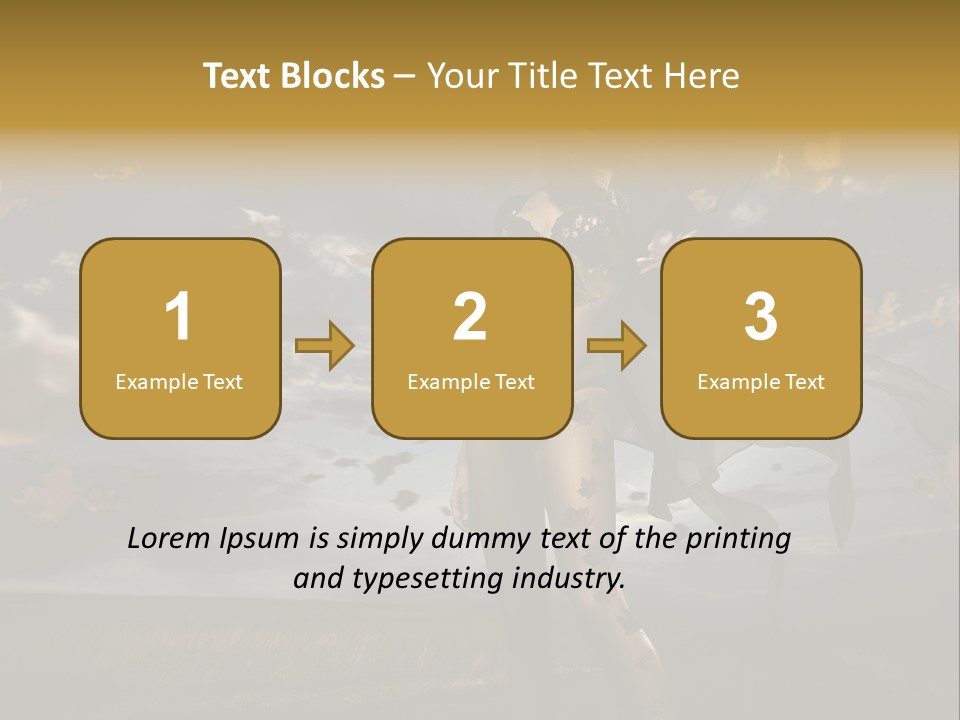 Woman Beautiful Autumn PowerPoint Template