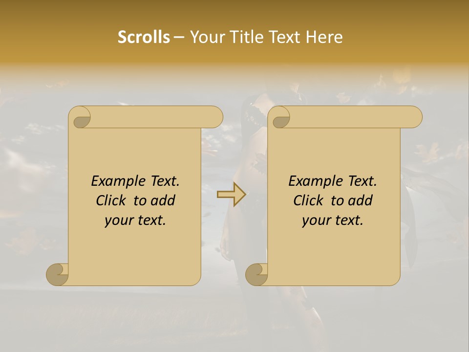 Woman Beautiful Autumn PowerPoint Template