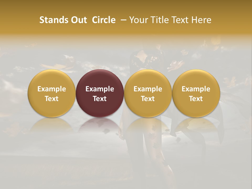 Woman Beautiful Autumn PowerPoint Template