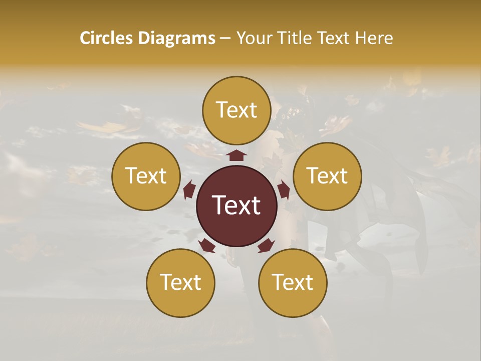 Woman Beautiful Autumn PowerPoint Template