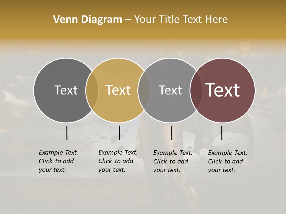 Woman Beautiful Autumn PowerPoint Template