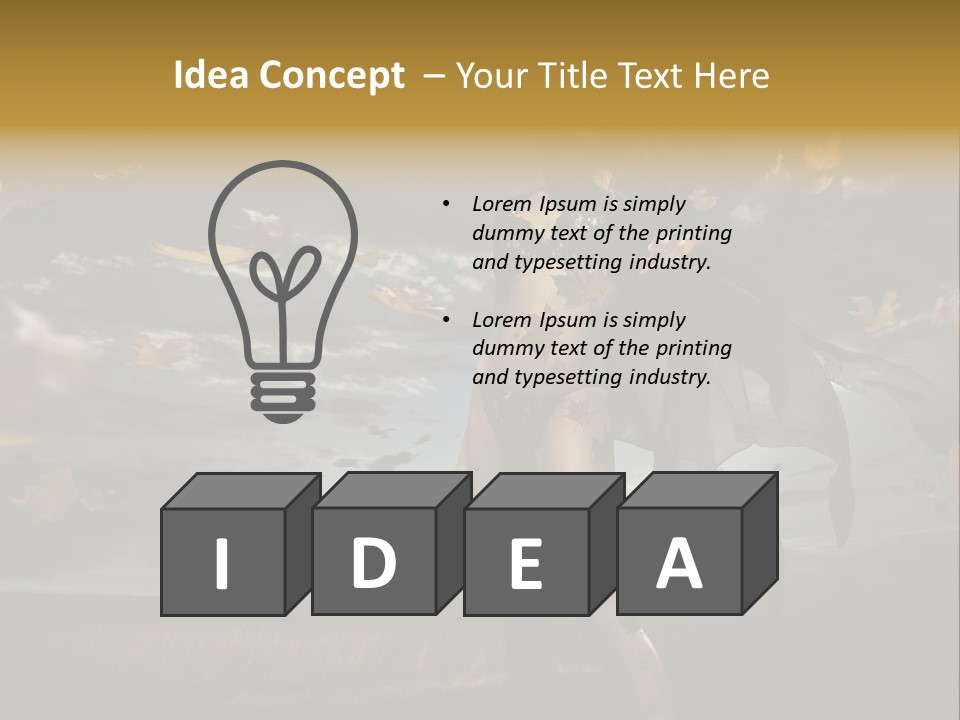 Woman Beautiful Autumn PowerPoint Template