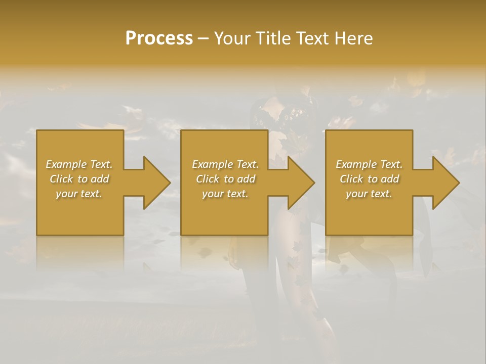 Woman Beautiful Autumn PowerPoint Template