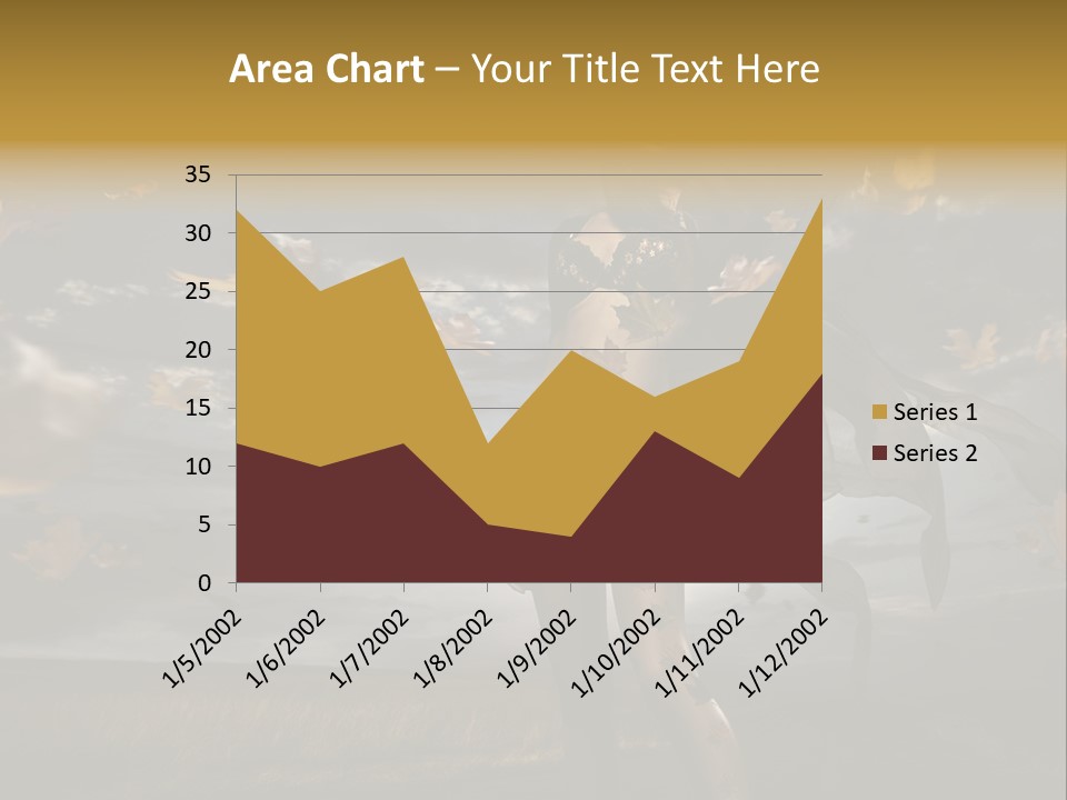 Woman Beautiful Autumn PowerPoint Template