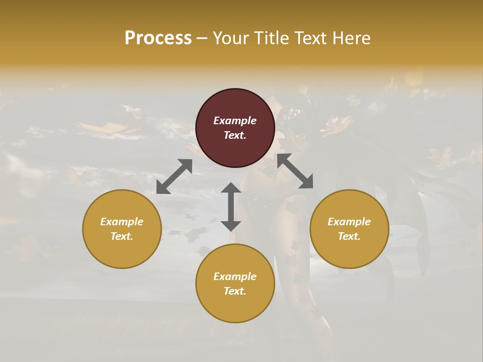 Woman Beautiful Autumn PowerPoint Template