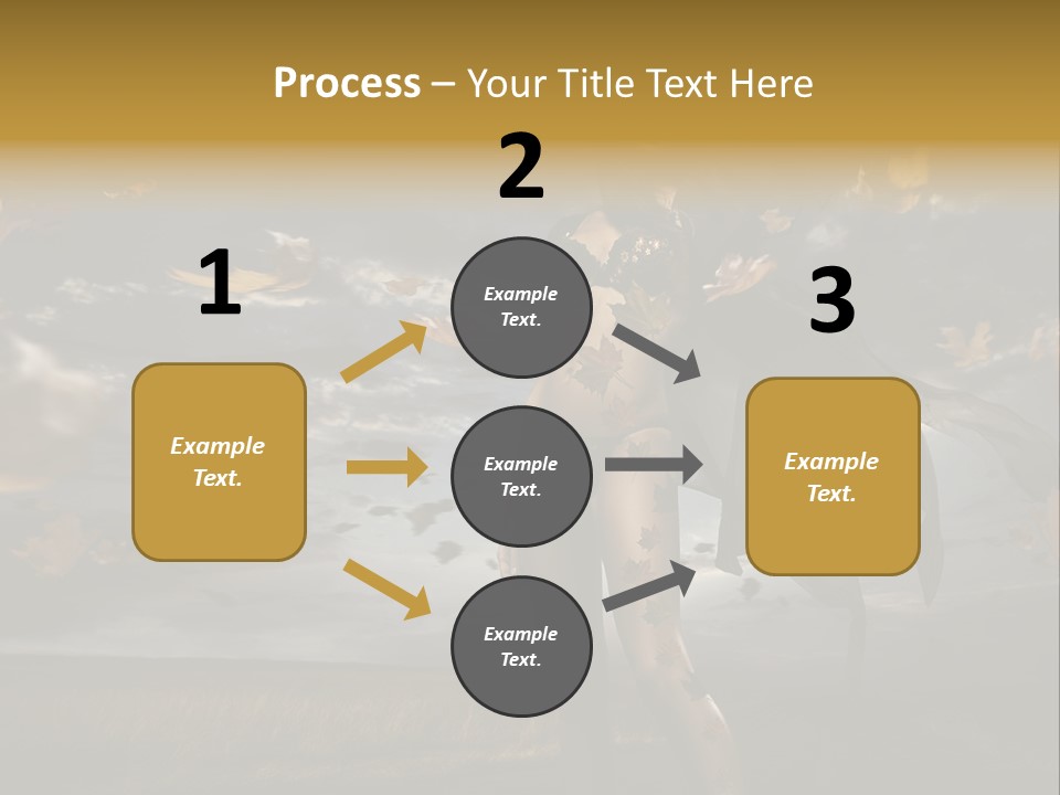 Woman Beautiful Autumn PowerPoint Template