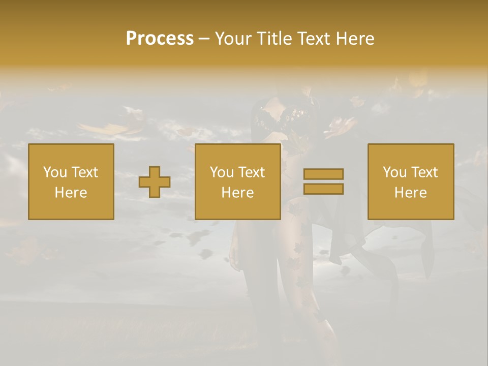 Woman Beautiful Autumn PowerPoint Template