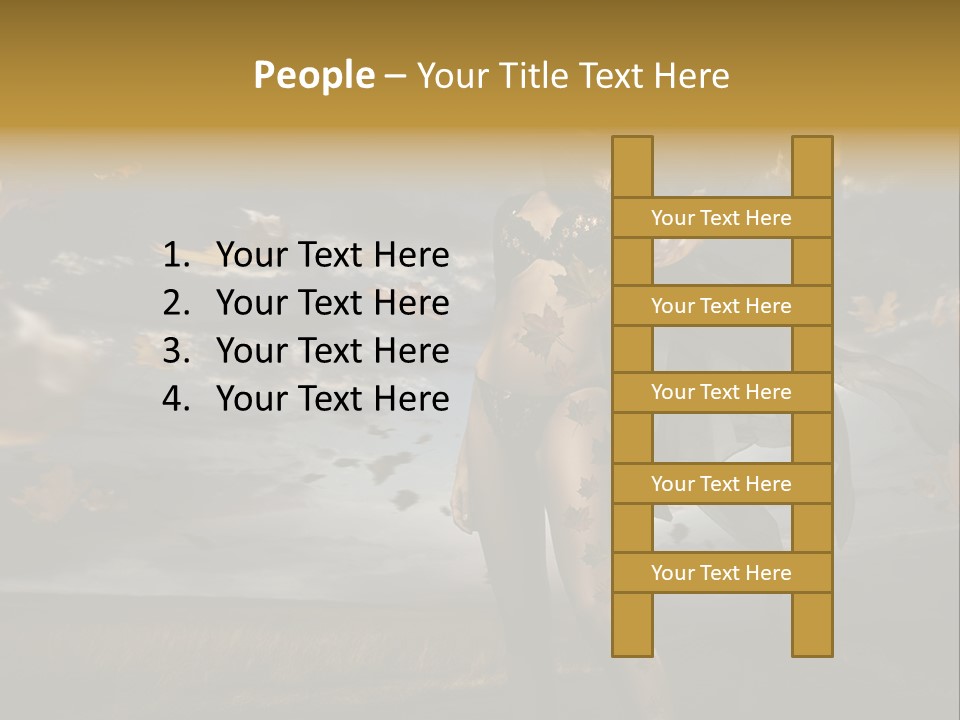 Woman Beautiful Autumn PowerPoint Template