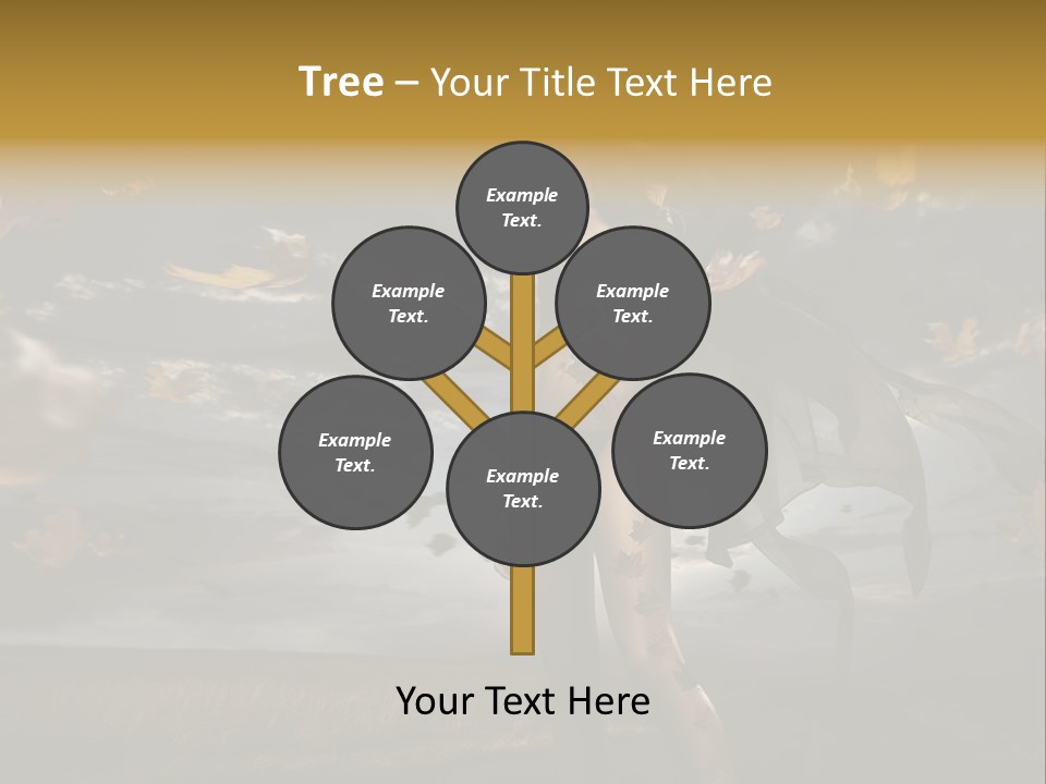 Woman Beautiful Autumn PowerPoint Template