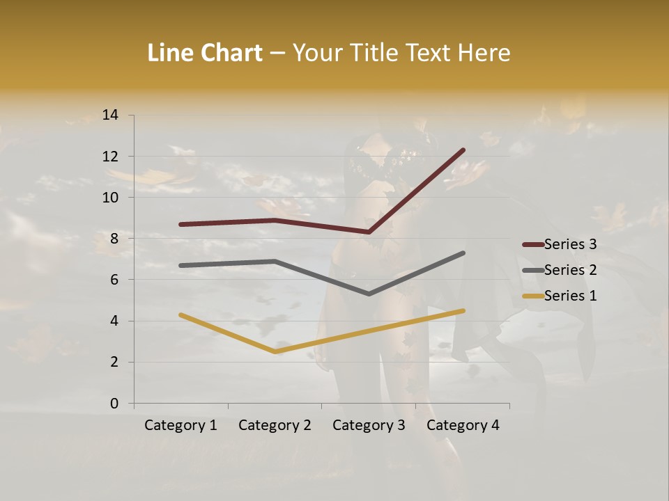 Woman Beautiful Autumn PowerPoint Template