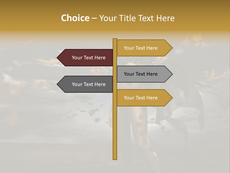 Woman Beautiful Autumn PowerPoint Template