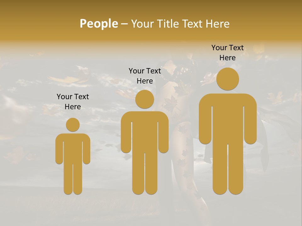 Woman Beautiful Autumn PowerPoint Template