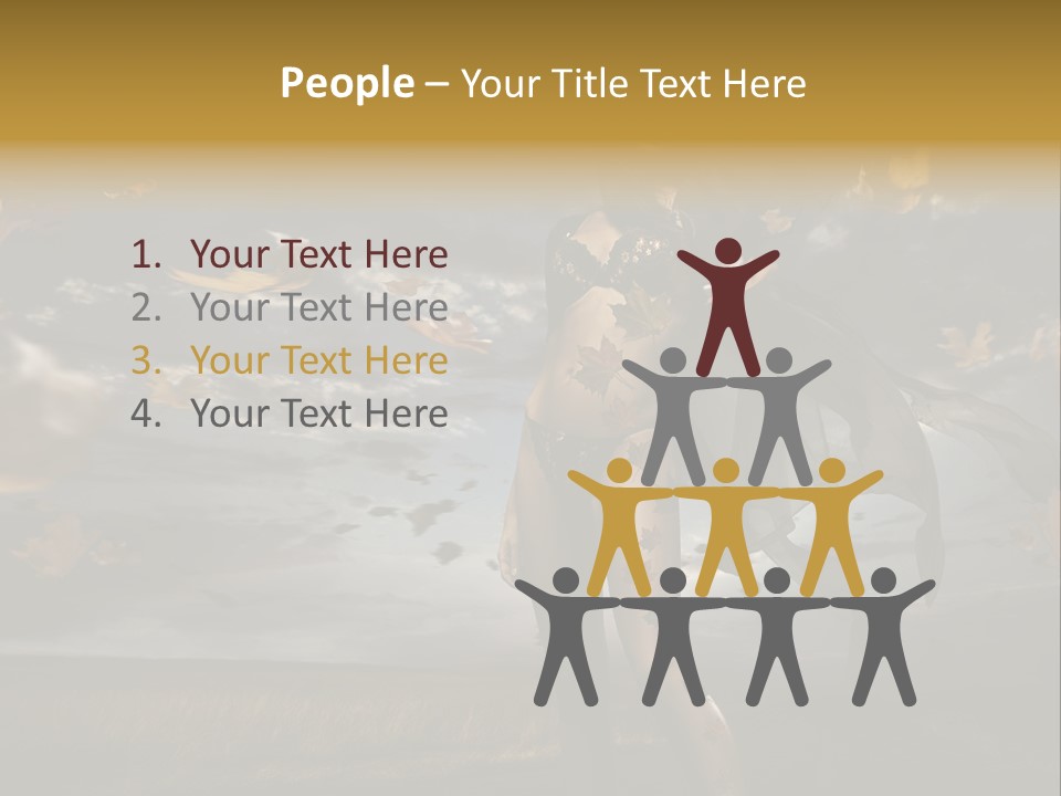 Woman Beautiful Autumn PowerPoint Template