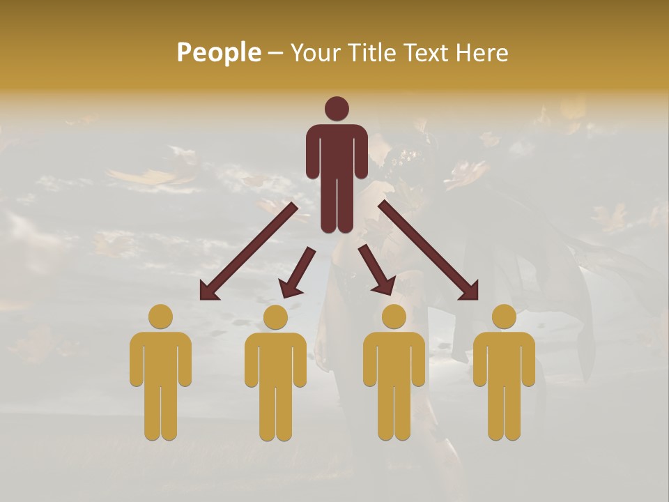 Woman Beautiful Autumn PowerPoint Template