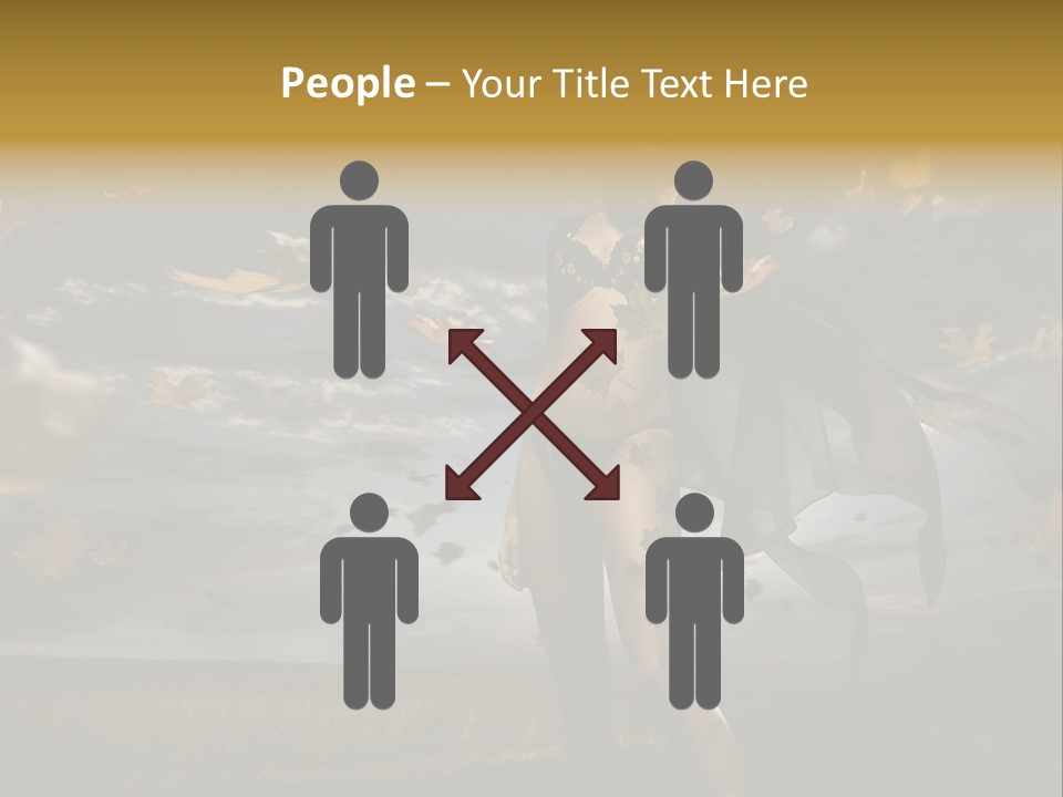 Woman Beautiful Autumn PowerPoint Template