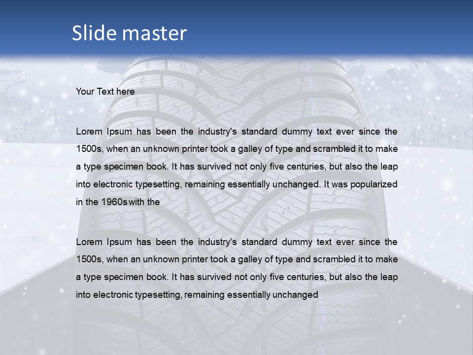 Schnee Pflicht Schneefahrbahn PowerPoint Template