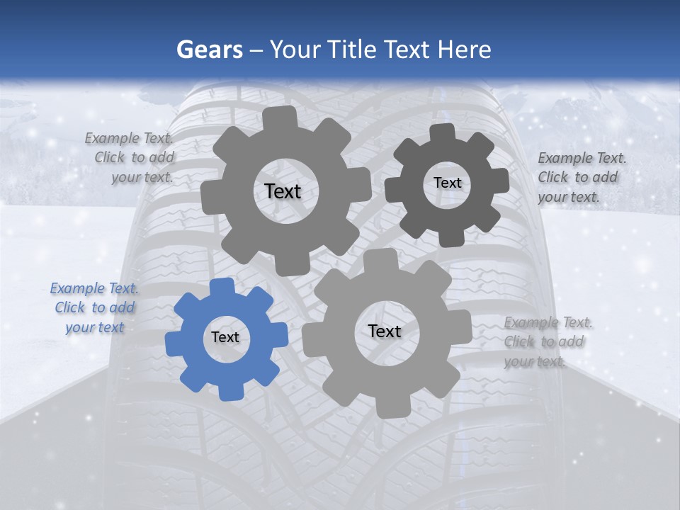 Schnee Pflicht Schneefahrbahn PowerPoint Template