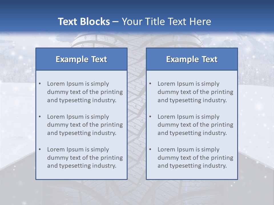 Schnee Pflicht Schneefahrbahn PowerPoint Template
