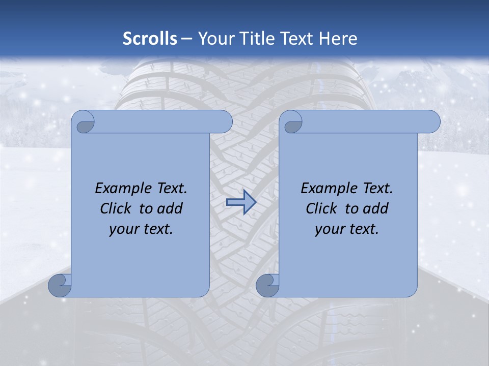 Schnee Pflicht Schneefahrbahn PowerPoint Template