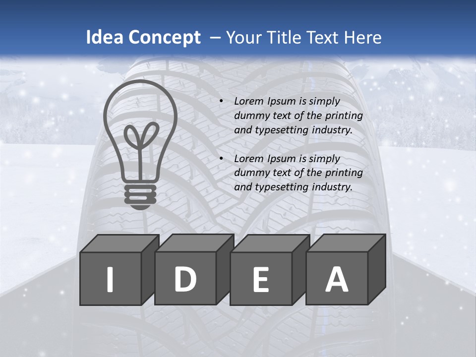 Schnee Pflicht Schneefahrbahn PowerPoint Template