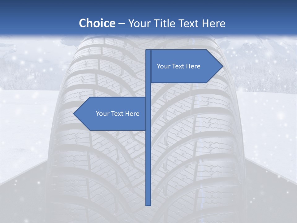 Schnee Pflicht Schneefahrbahn PowerPoint Template