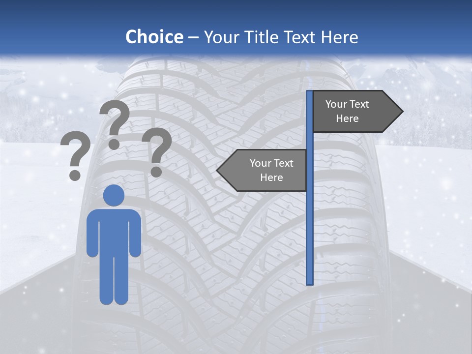 Schnee Pflicht Schneefahrbahn PowerPoint Template