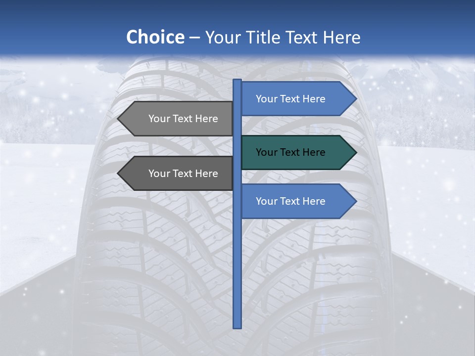 Schnee Pflicht Schneefahrbahn PowerPoint Template