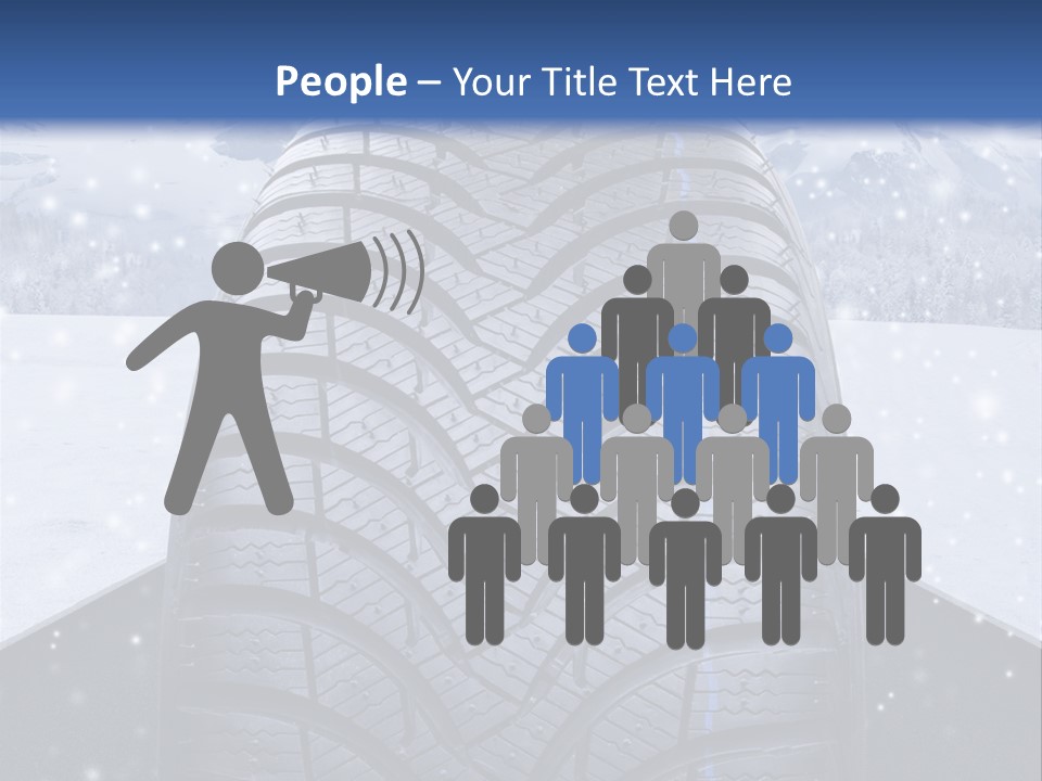 Schnee Pflicht Schneefahrbahn PowerPoint Template