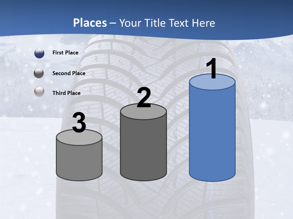Rad Schneefahrbahn Schnee PowerPoint Template