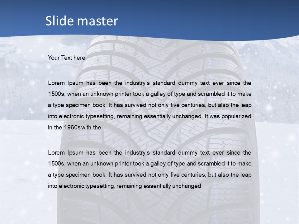 Rad Schneefahrbahn Schnee PowerPoint Template