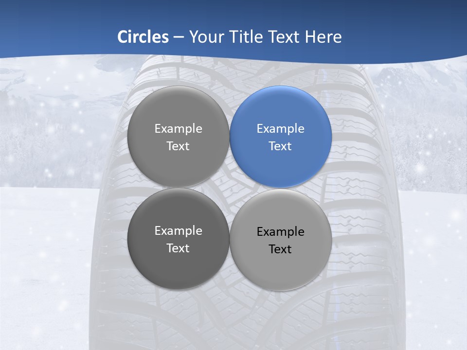 Rad Schneefahrbahn Schnee PowerPoint Template