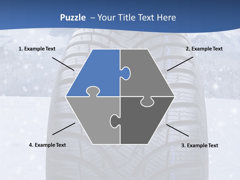 Rad Schneefahrbahn Schnee PowerPoint Template