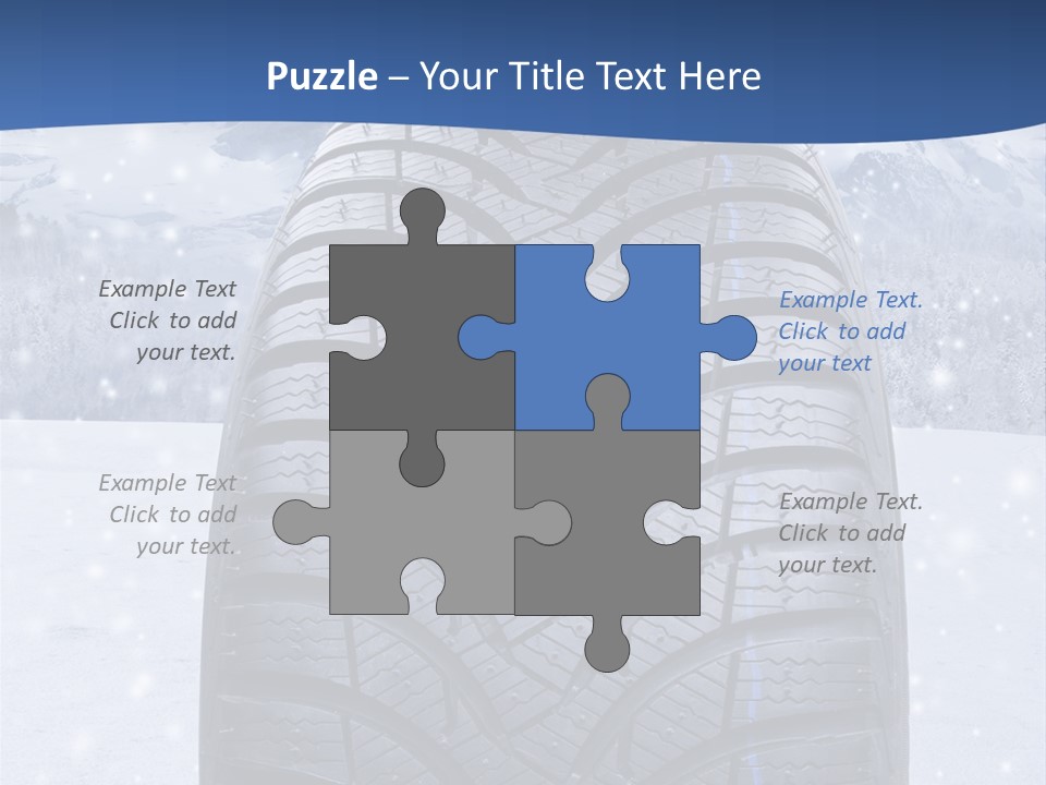 Rad Schneefahrbahn Schnee PowerPoint Template