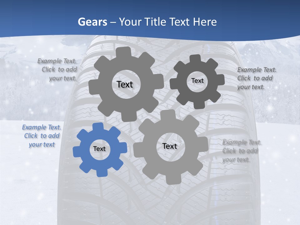 Rad Schneefahrbahn Schnee PowerPoint Template