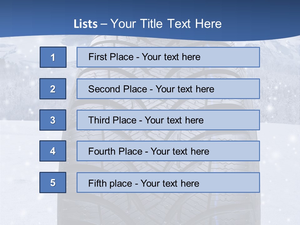 Rad Schneefahrbahn Schnee PowerPoint Template