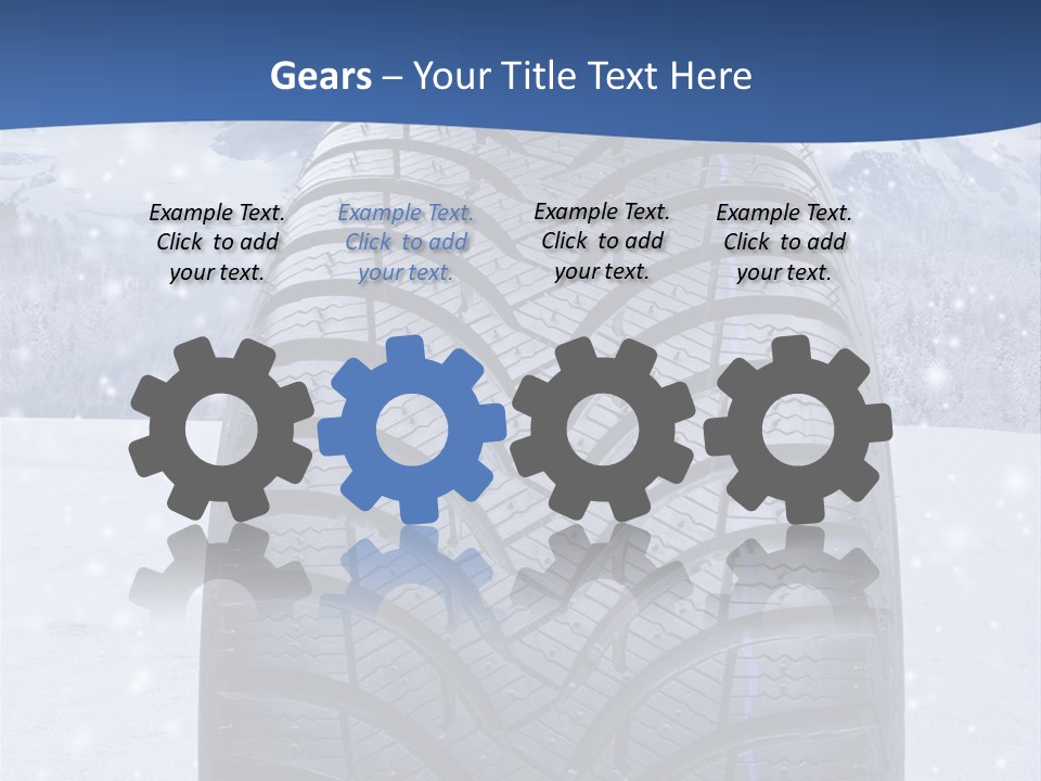 Rad Schneefahrbahn Schnee PowerPoint Template