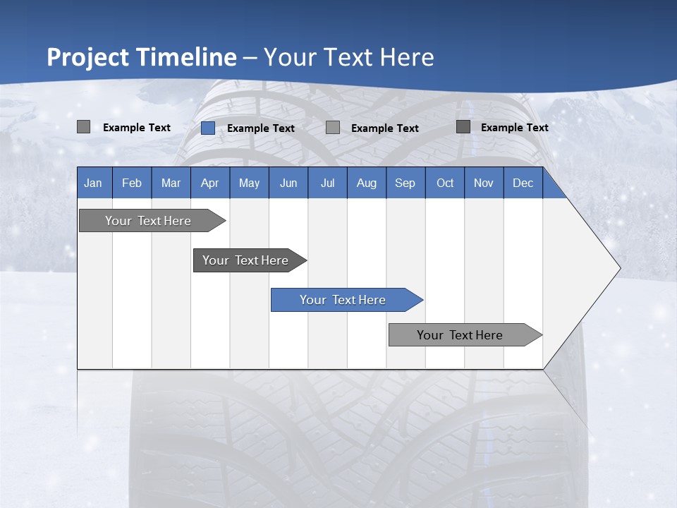 Rad Schneefahrbahn Schnee PowerPoint Template