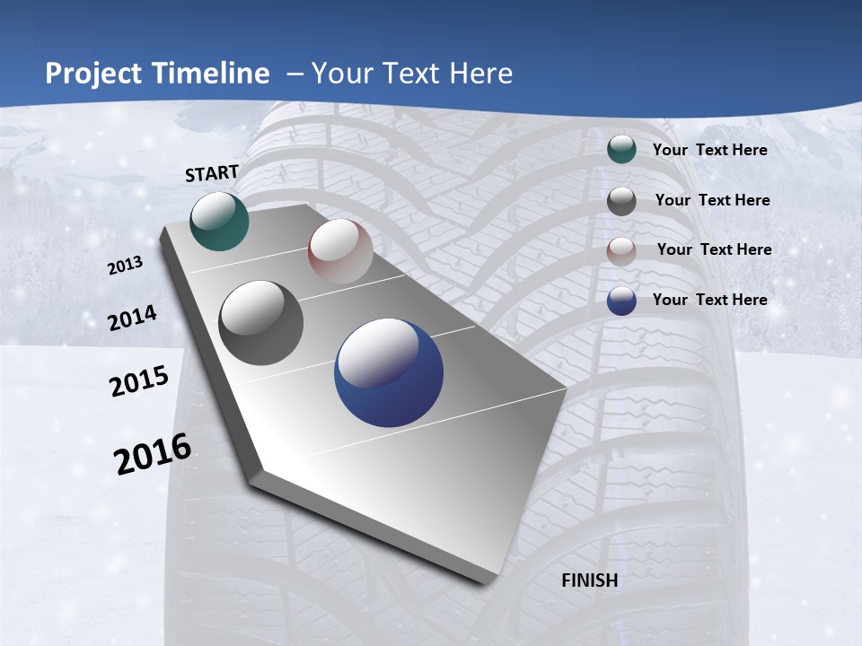 Rad Schneefahrbahn Schnee PowerPoint Template