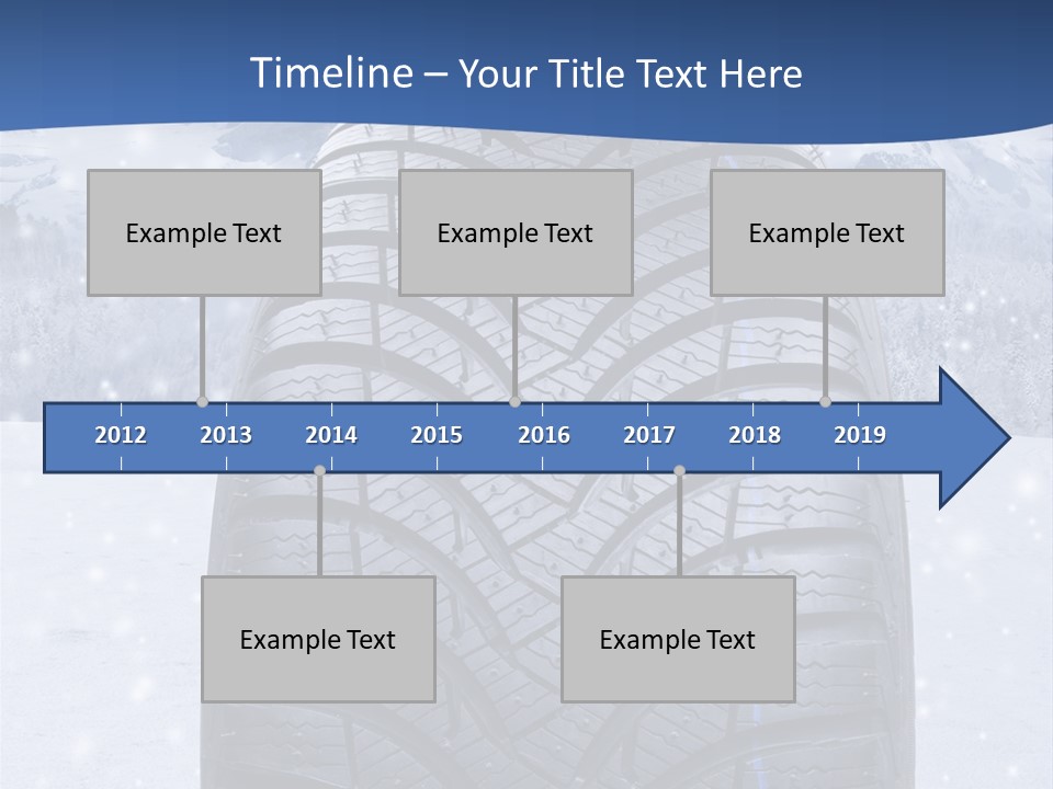 Rad Schneefahrbahn Schnee PowerPoint Template