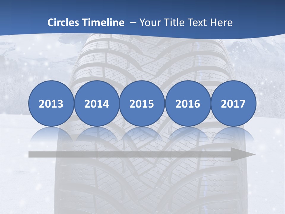 Rad Schneefahrbahn Schnee PowerPoint Template