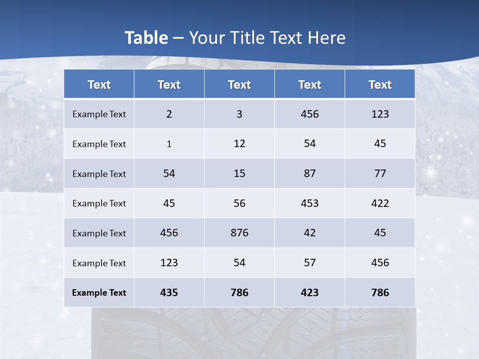 Rad Schneefahrbahn Schnee PowerPoint Template