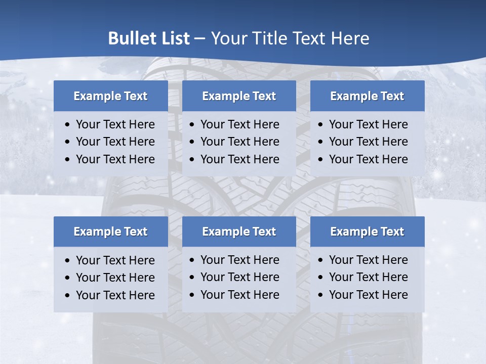 Rad Schneefahrbahn Schnee PowerPoint Template
