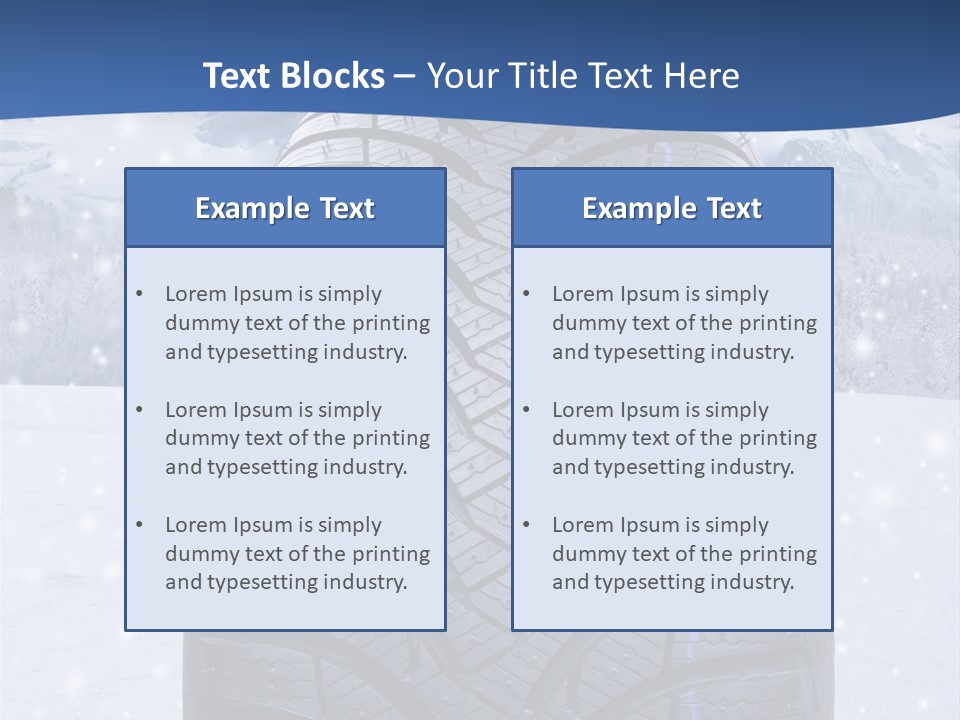 Rad Schneefahrbahn Schnee PowerPoint Template