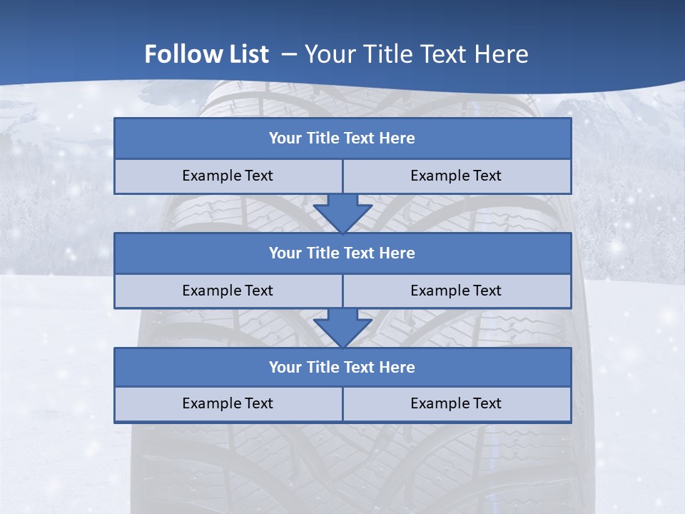 Rad Schneefahrbahn Schnee PowerPoint Template