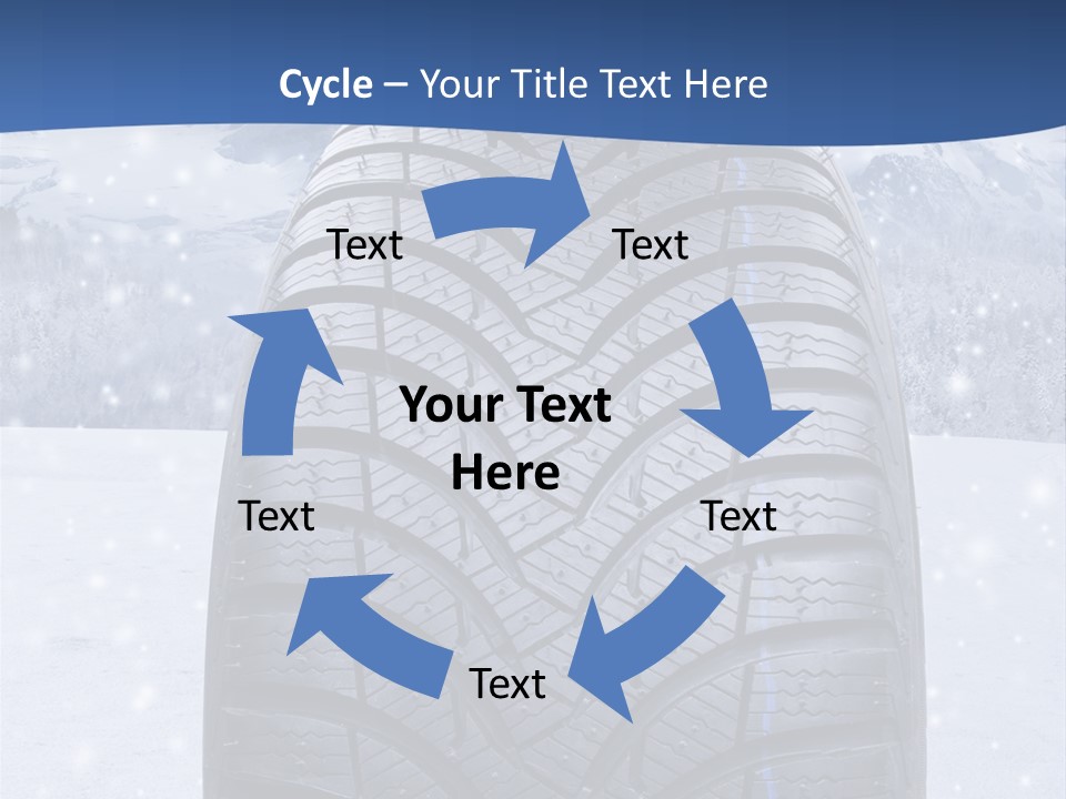 Rad Schneefahrbahn Schnee PowerPoint Template