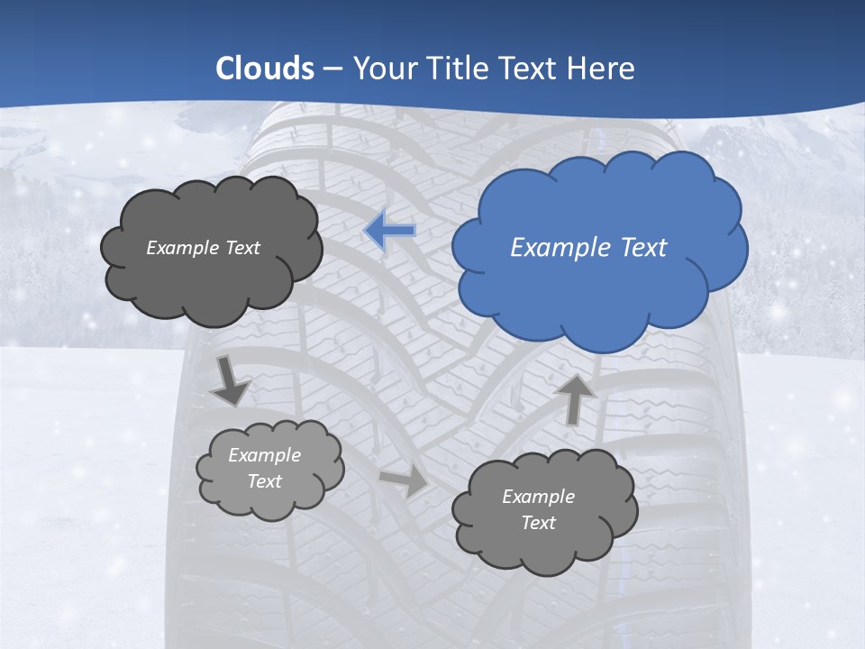 Rad Schneefahrbahn Schnee PowerPoint Template