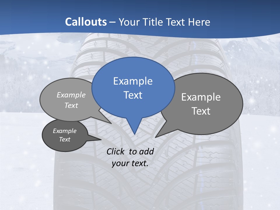 Rad Schneefahrbahn Schnee PowerPoint Template
